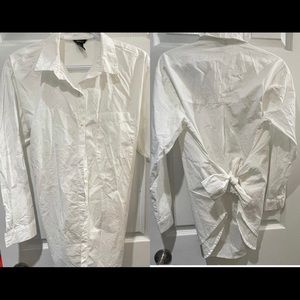 White Small Button Shirt Forever 21 w back tie